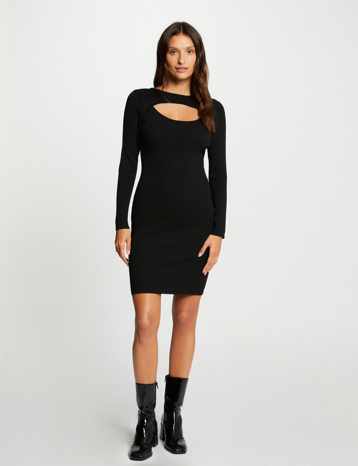 Robe pull ajustée à  ouverture