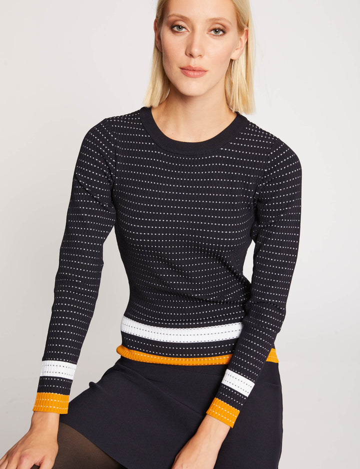 Robe patineuse à  bandes contrastantes