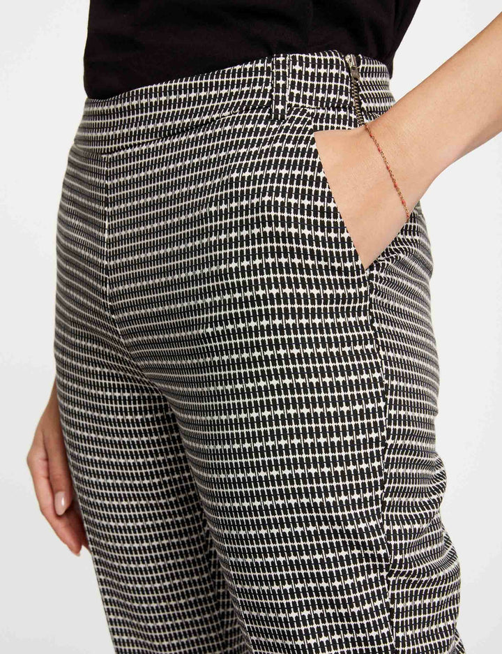 Pantalon cigarette imprimé