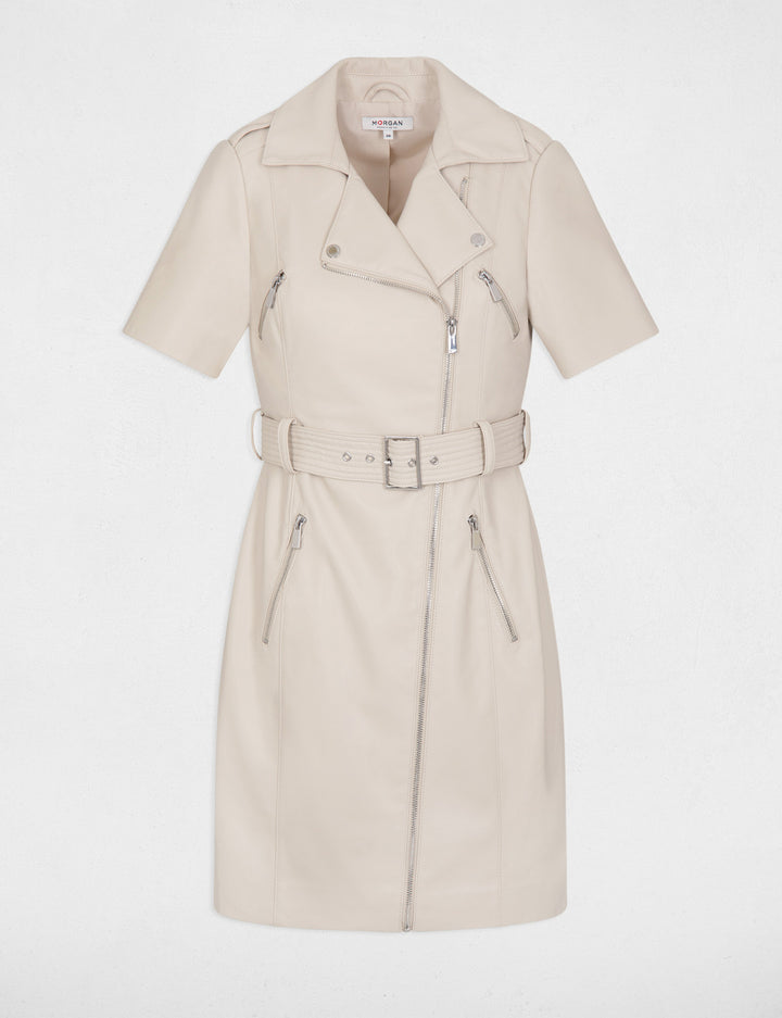 Robe courte simili cuir