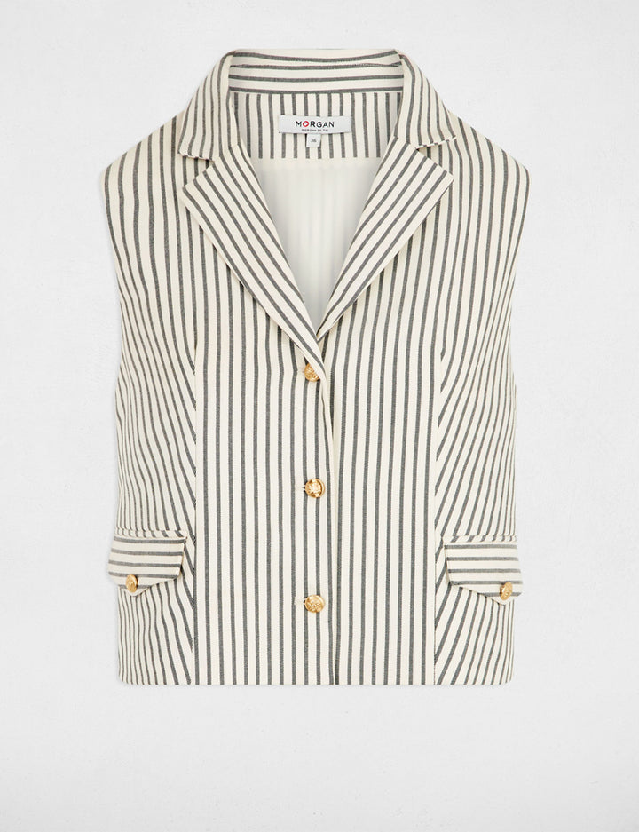 Veste sans manches ajustée