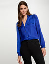 Chemise manches longues satin