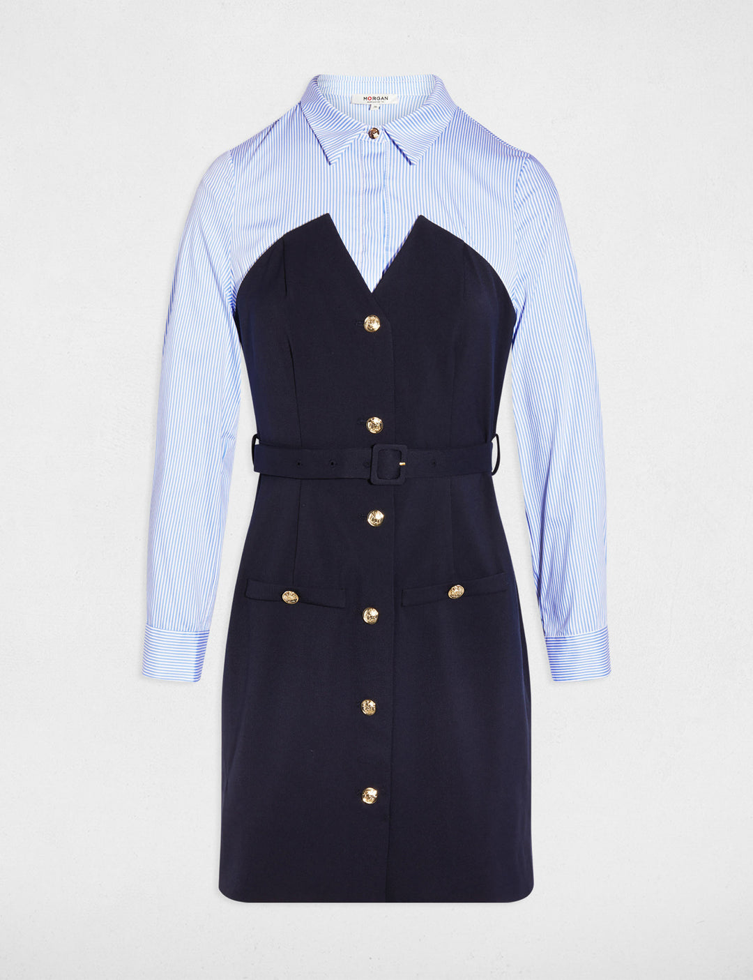 Robe courte effet 2-en-1