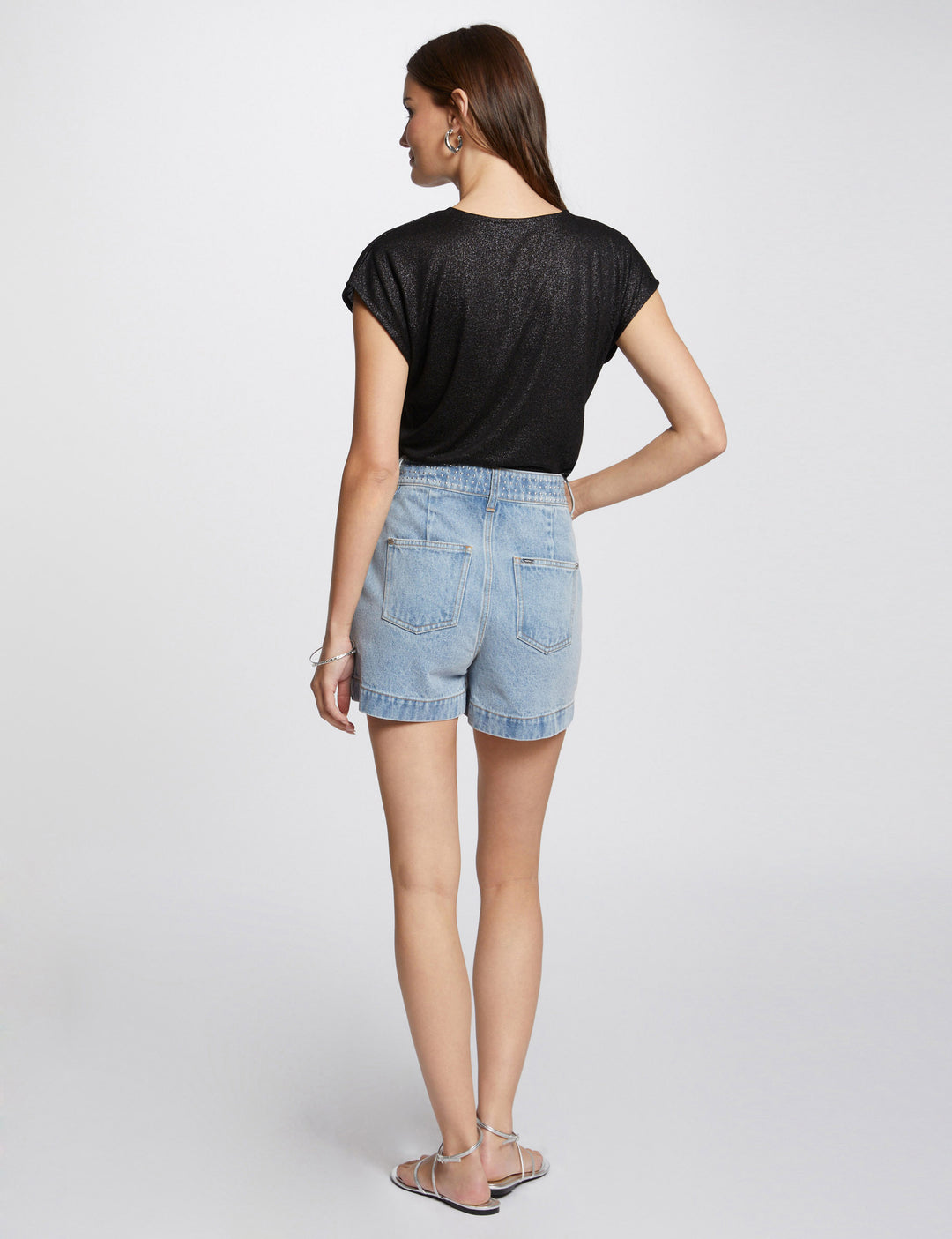 Short en jean taille haute