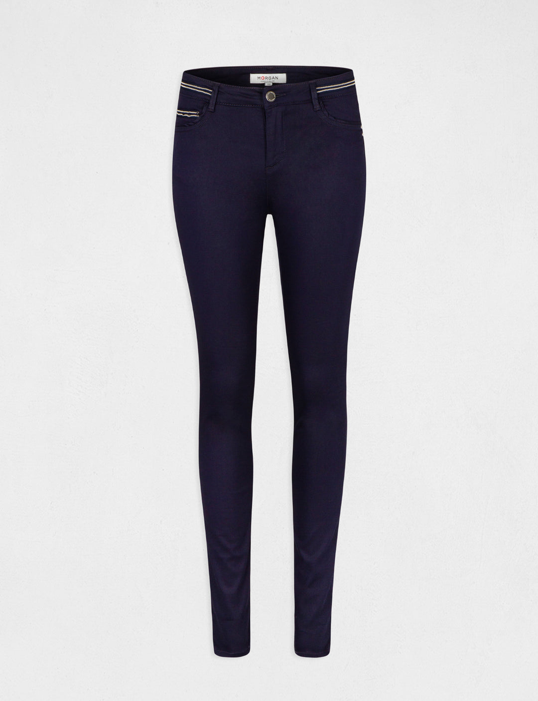 Pantalon slim enduit