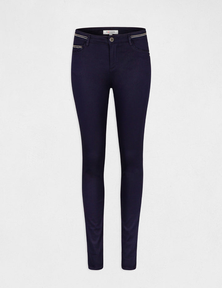 Pantalon slim enduit