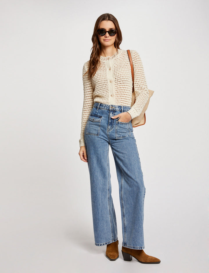 Gilet manches longues ajouré