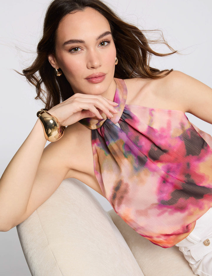 Blouse sans manches imprimée