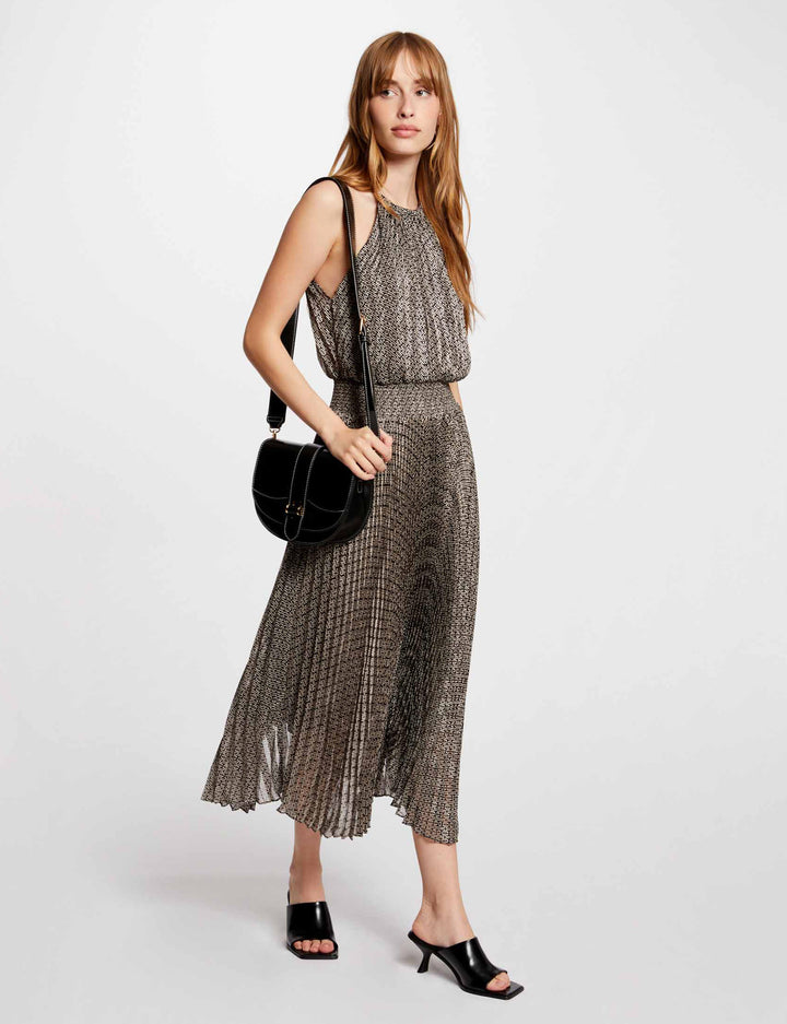 Robe longue cintrée imprimée