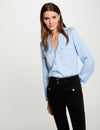 Chemise manches longues satin