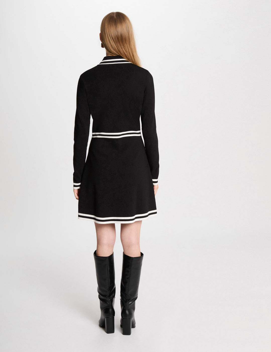 Robe tricot courte trapèze