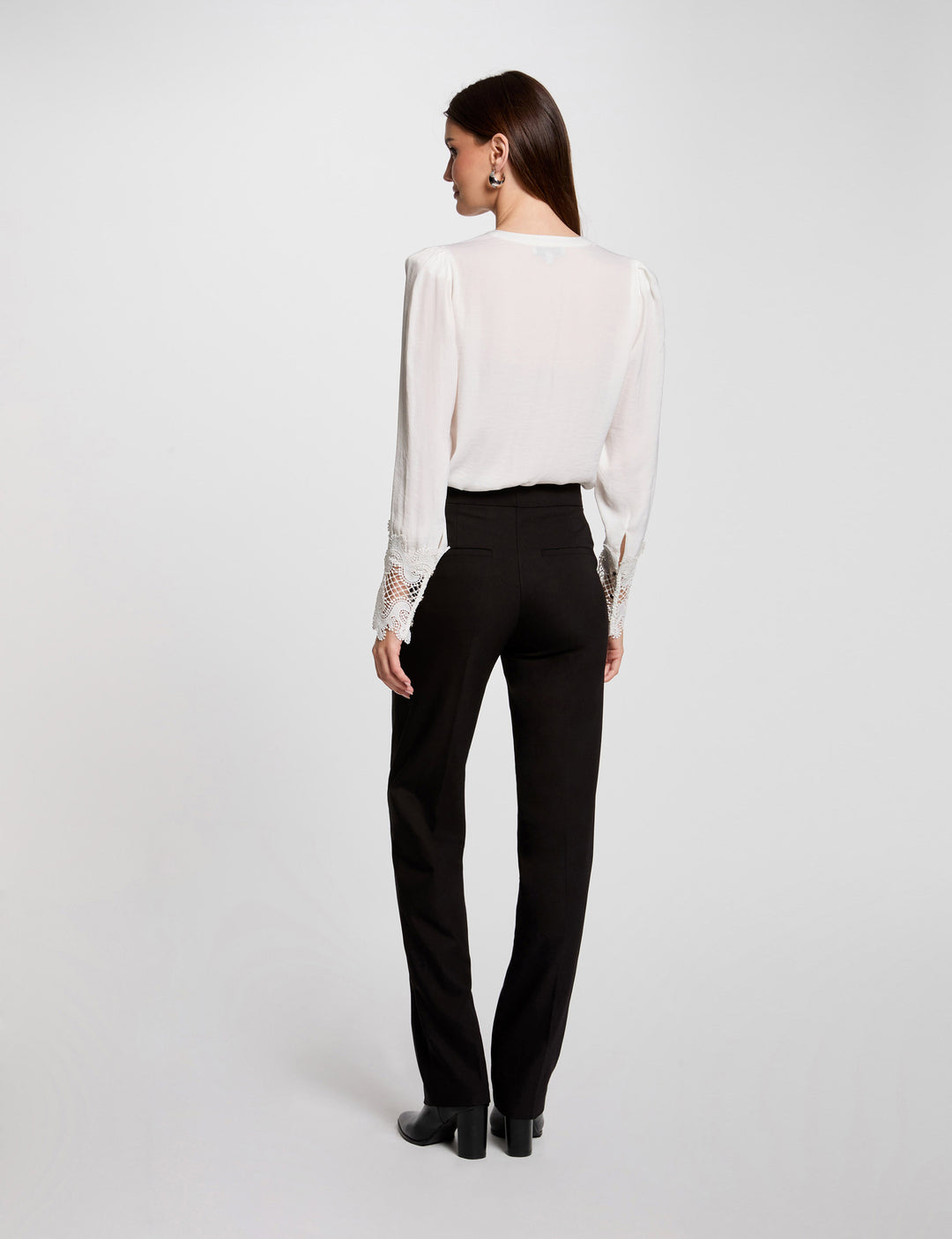 Chemise manches longues satin