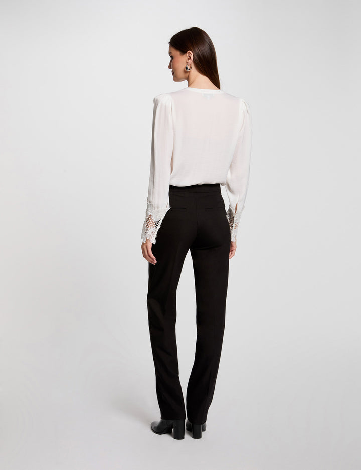 Chemise manches longues satin