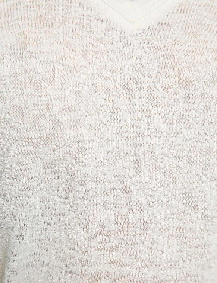 T-shirt col v manches courtes