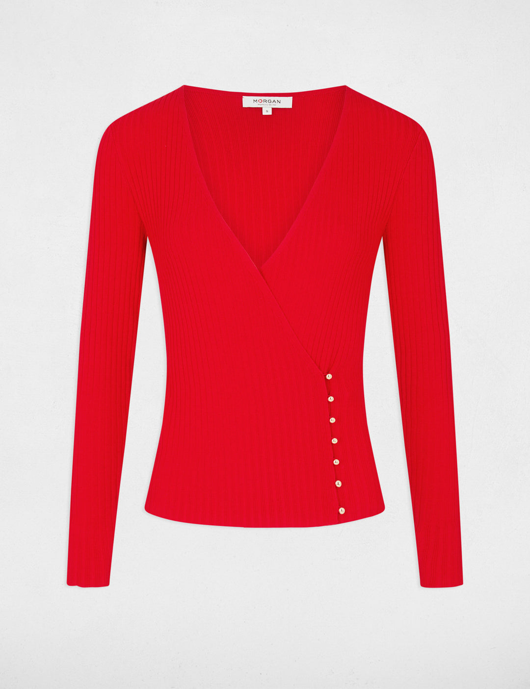Pull manches longues col cache-coeur