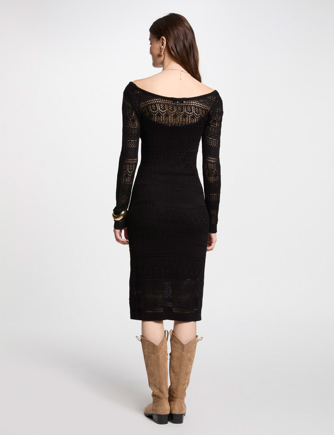 Robe tricot longue ajustée