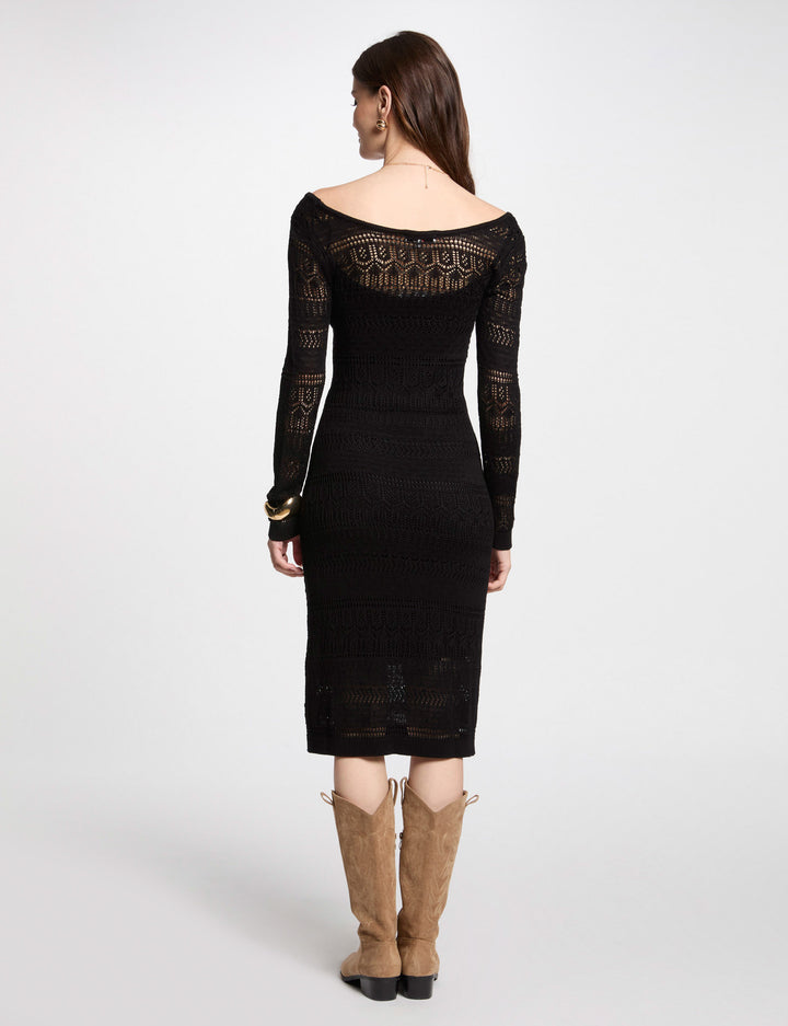 Robe tricot longue ajustée