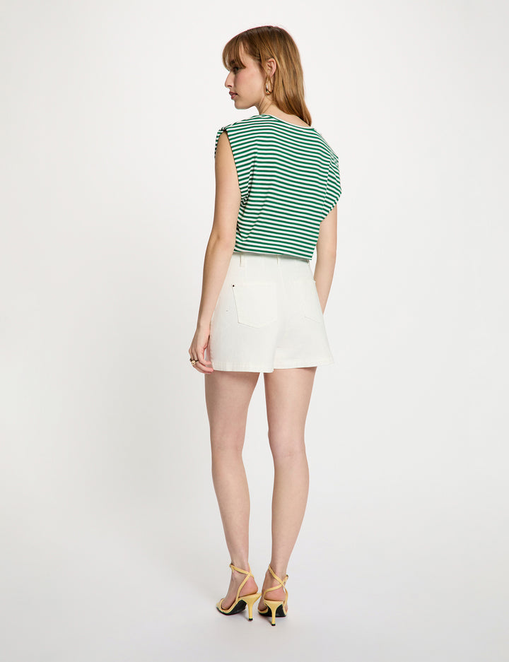 T-shirt rayé brodé