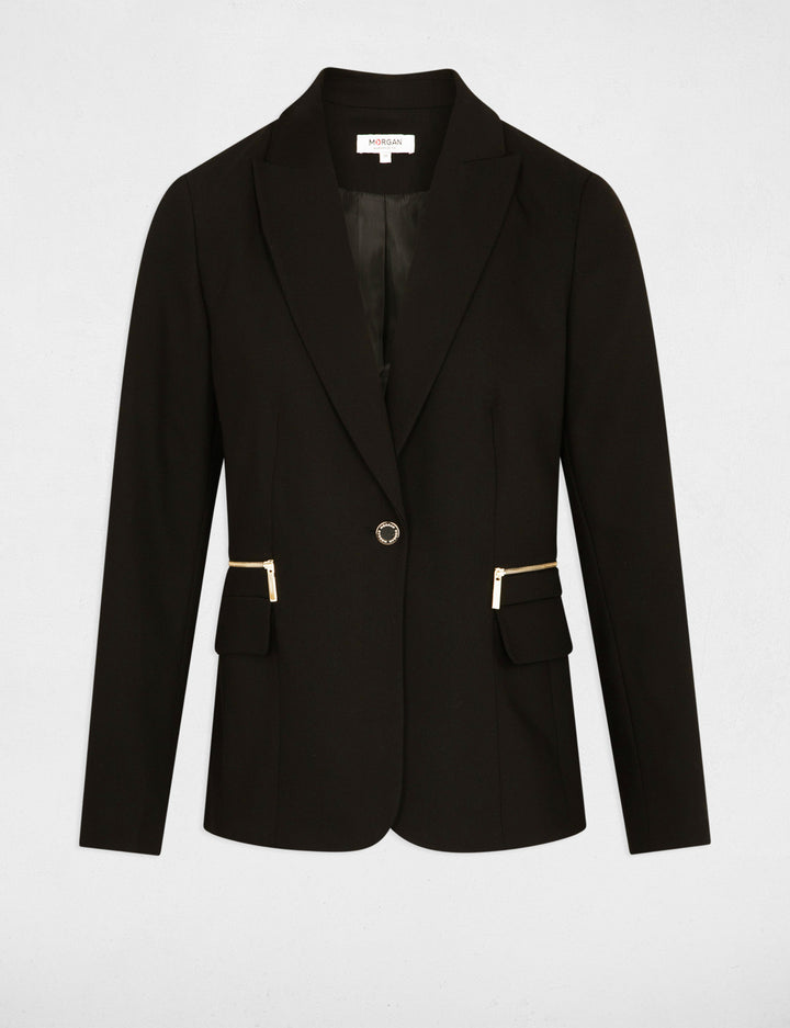 Veste cintrée détails zippés