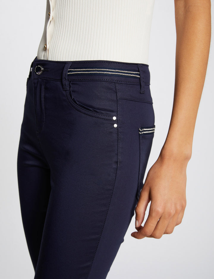 Pantalon slim enduit