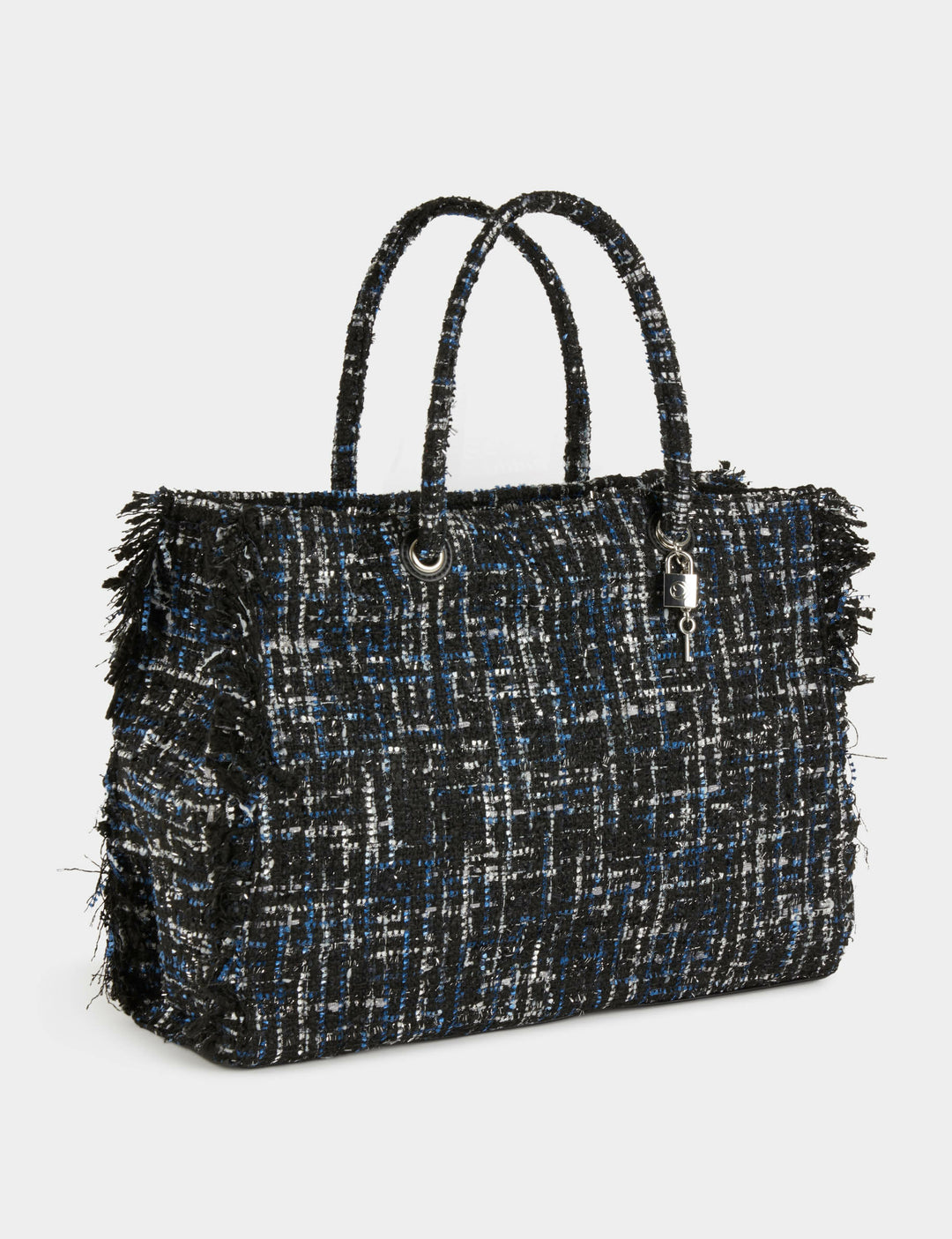 Sac cabas tweed à  franges