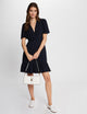 Robe courte fluide volants