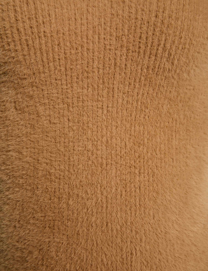 Pull manches longues maille duveteuse