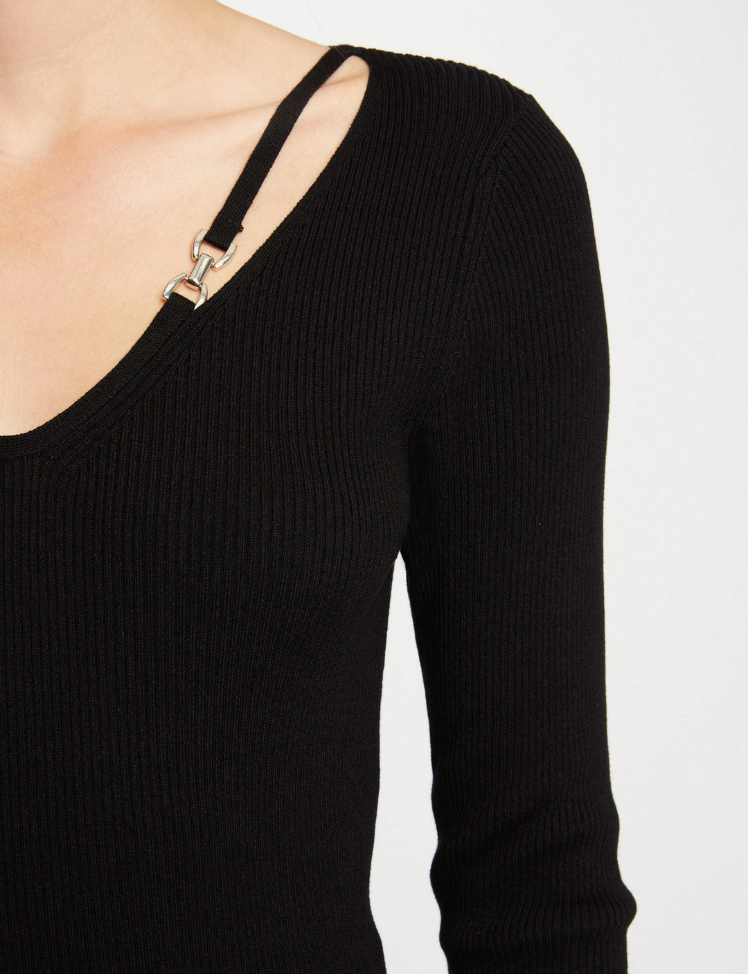 Pull manches longues avec boucles