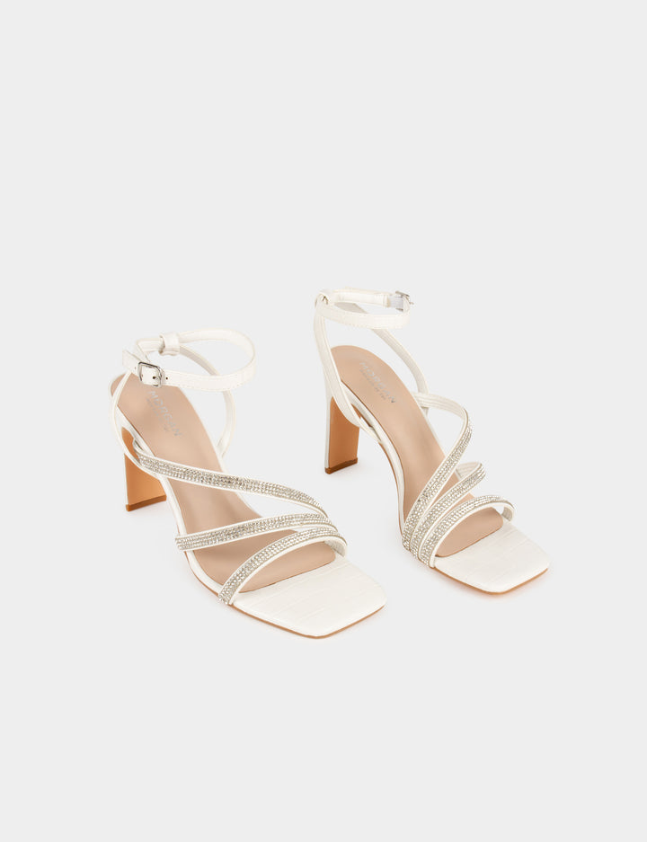 Sandales à  talons avec strass