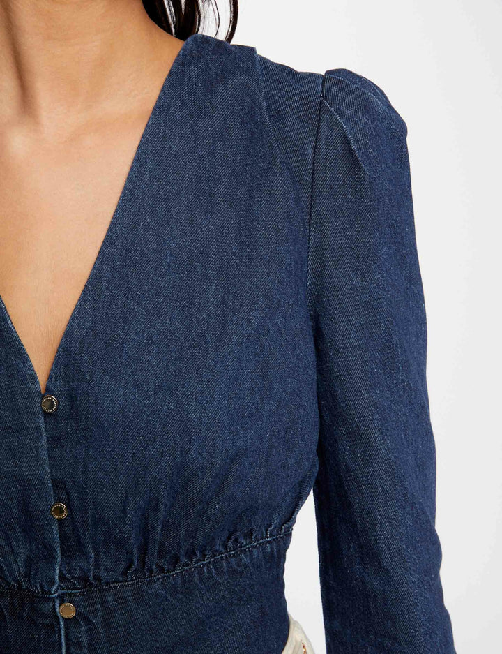 Blouse manches longues en jean