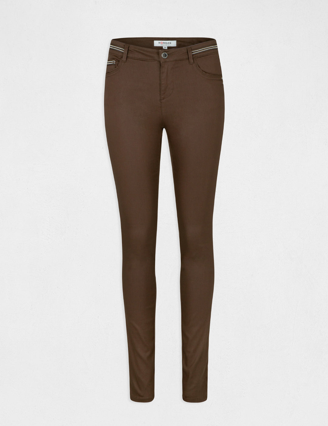 Pantalon slim enduit