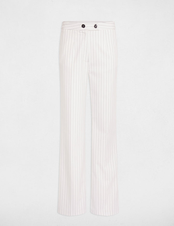 Pantalon droit à  rayures
