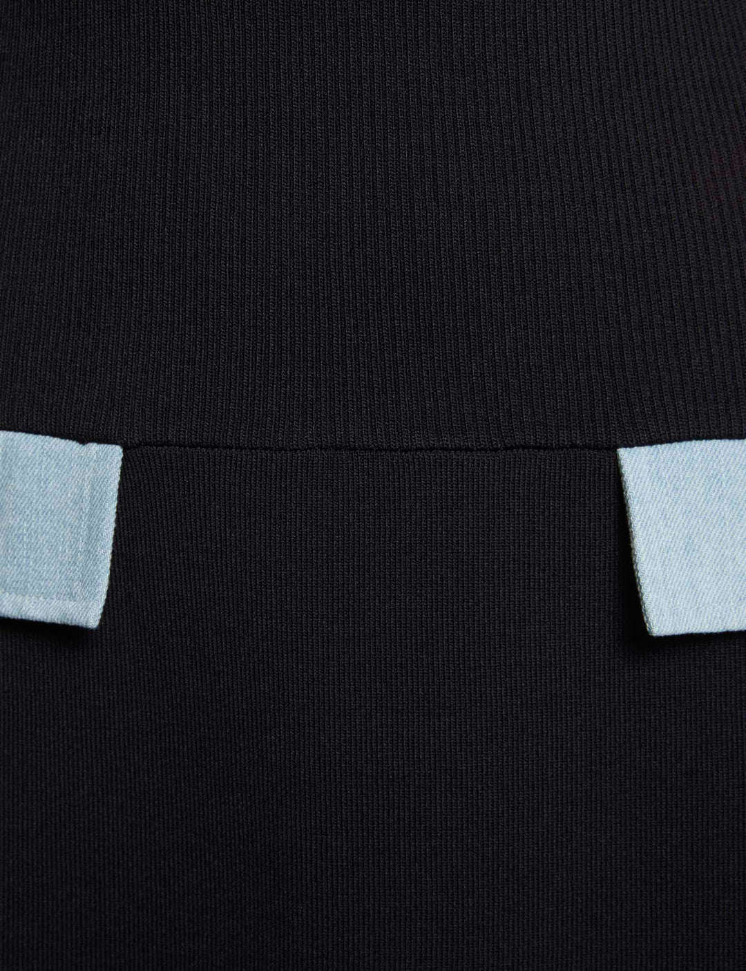 Robe tricot détails en jean