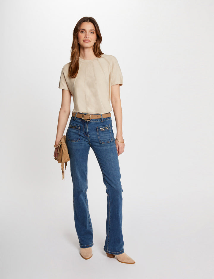Jeans bootcut à  boucles