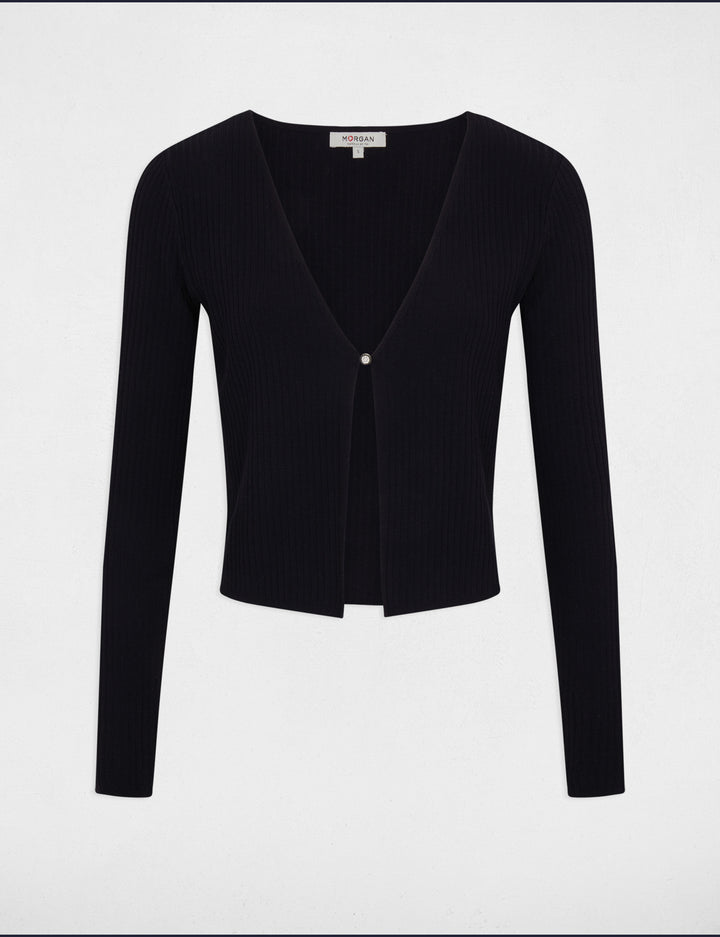 Gilet manches longues côtelé
