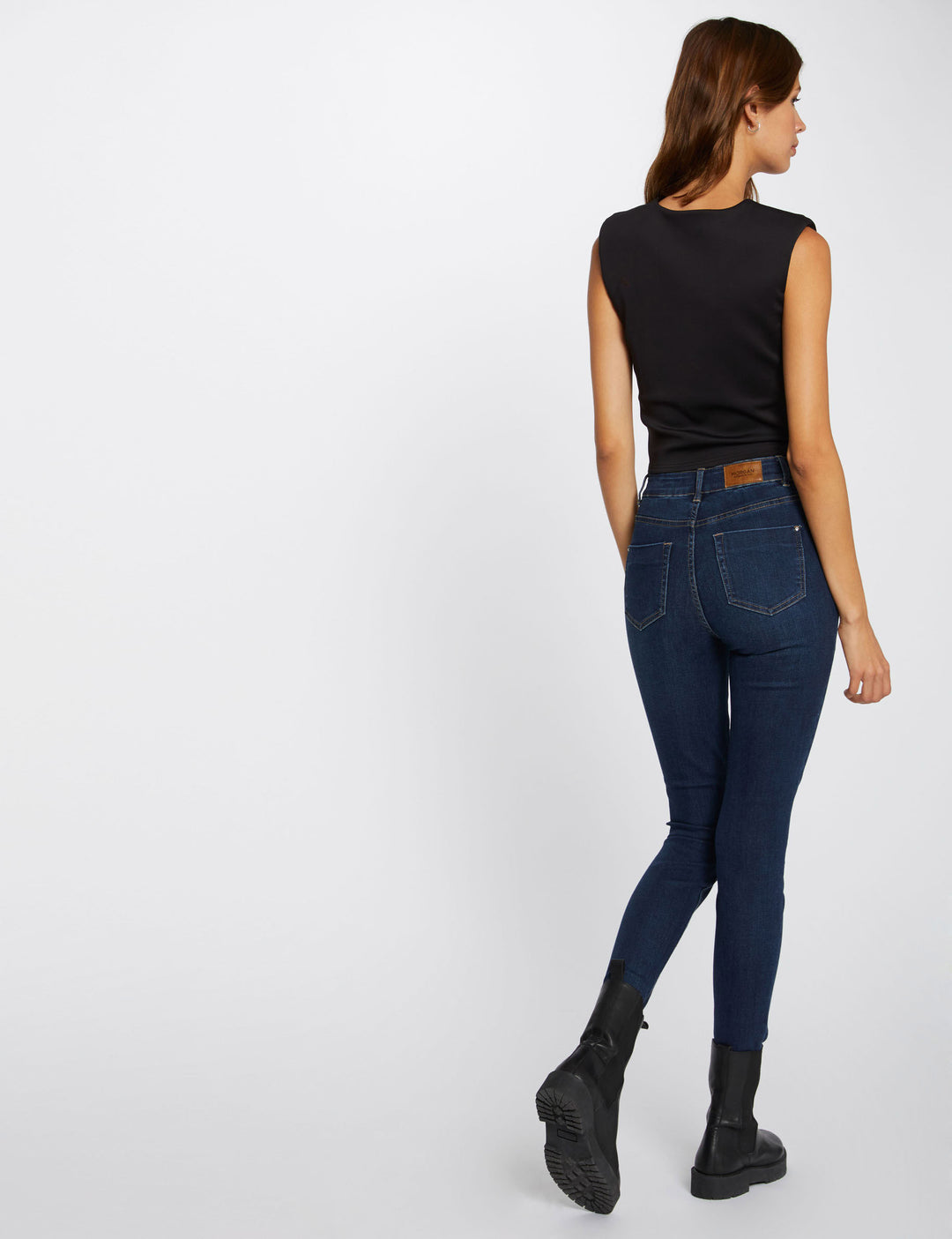 Jeans slim taille haute 7/8ème