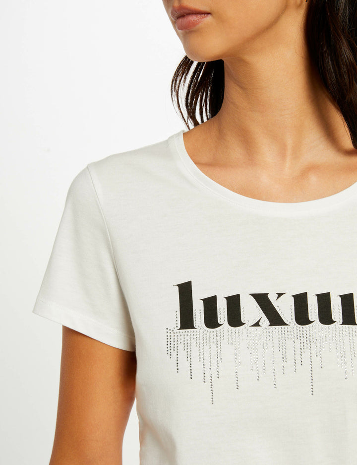 T-shirt manches courtes à  inscription