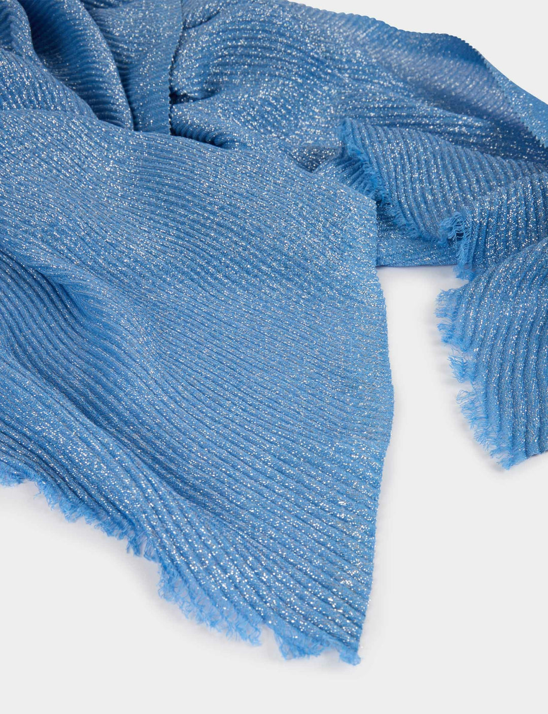 Foulard plissé fils métallisés