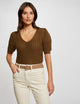 Pull manches courtes ajouré