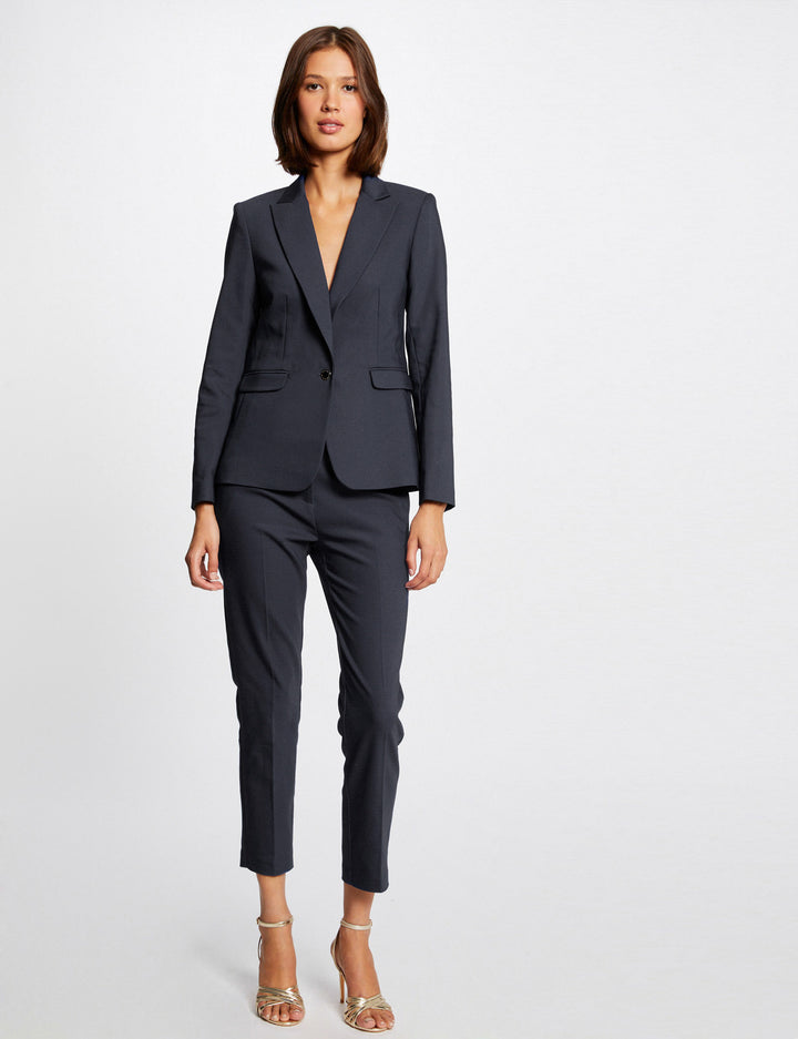 Veste tailleur droite boutonnée