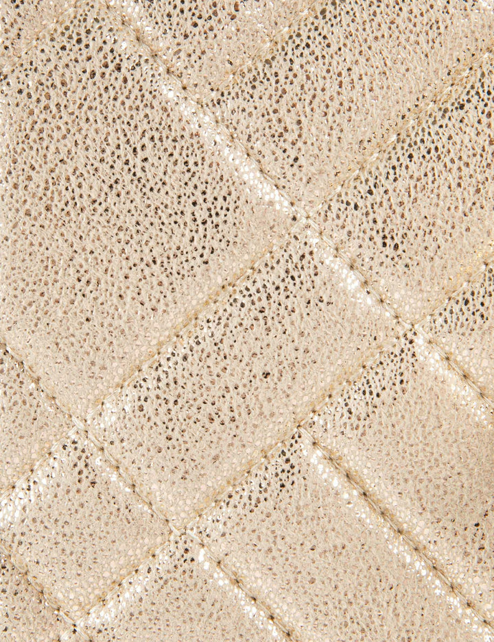 Sac à  rabat matelassé métallisé