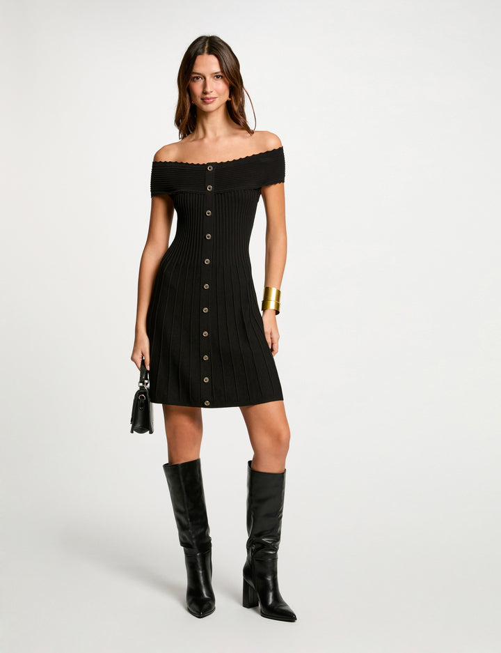 Robe tricot courte trapèze