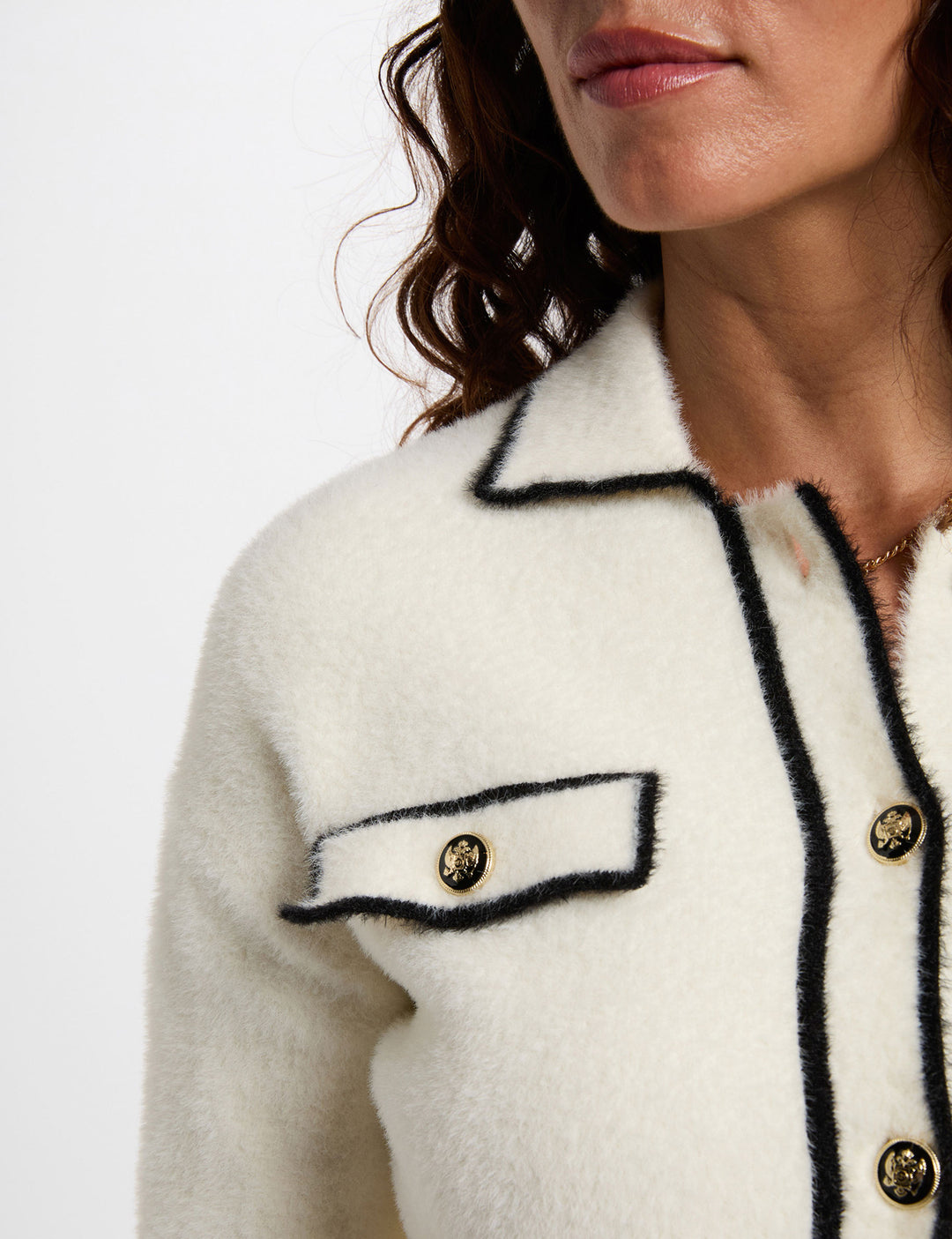 Gilet court fluide