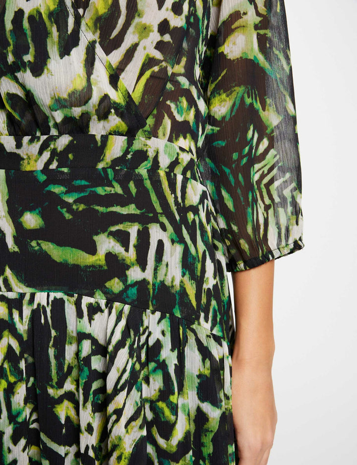 Robe longue fluide imprimée