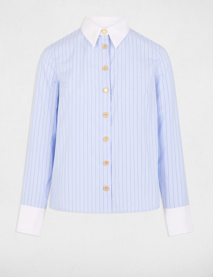 Chemise manches longues rayée