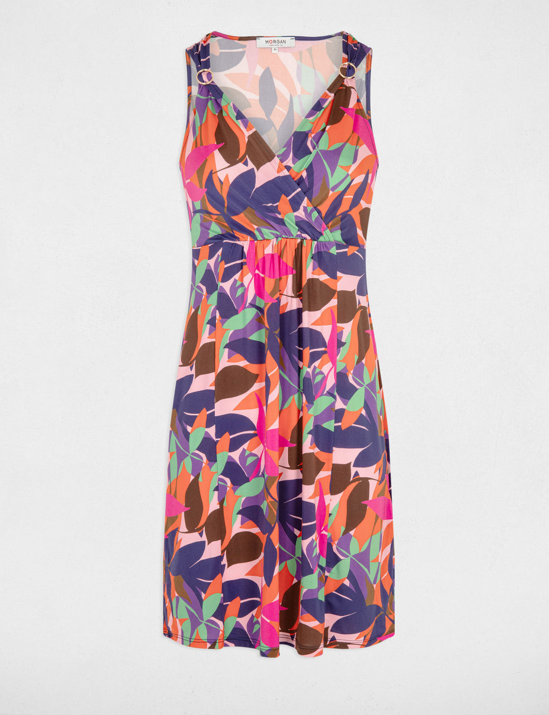 Robe courte évasée imprimée