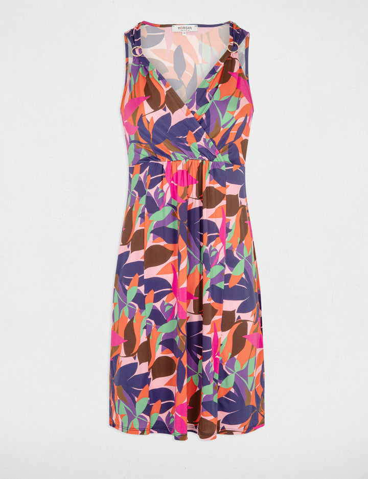 Robe courte évasée imprimée