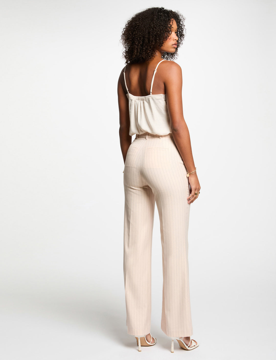 Pantalon large rayé