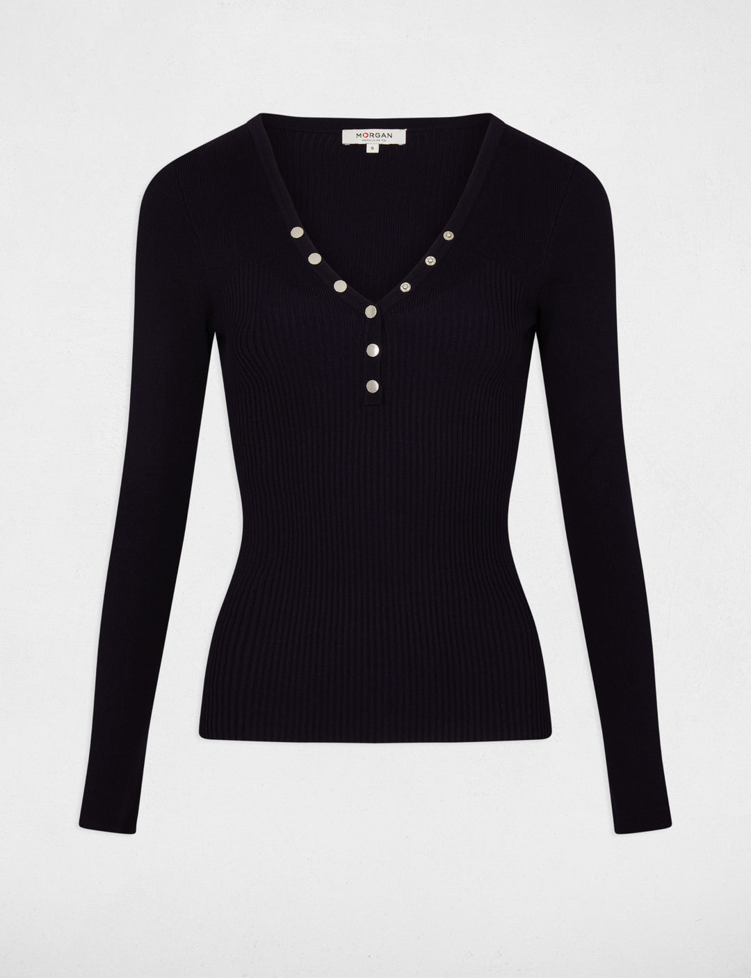Pull manches longues avec boutons
