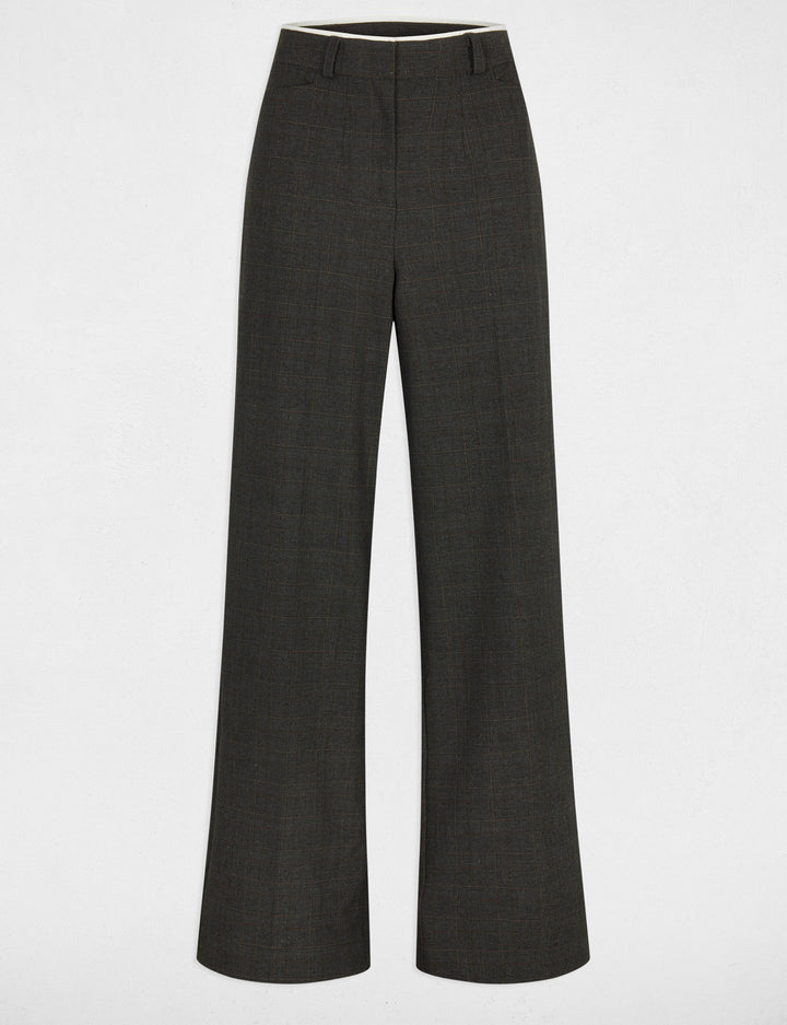 Pantalon large taille haute